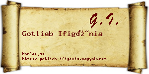 Gotlieb Ifigénia névjegykártya